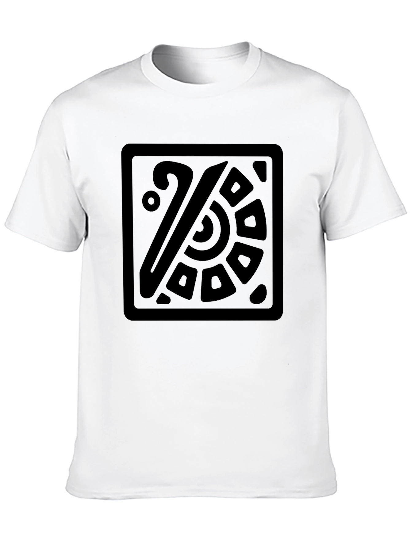 Aztec Square Graphic Black T-Shirt