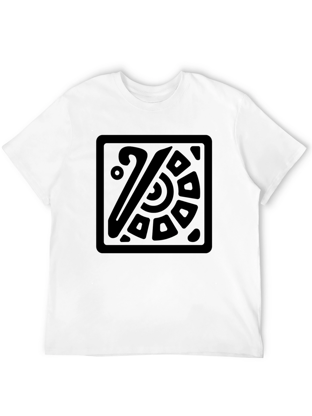 Aztec Square Graphic Black T-Shirt
