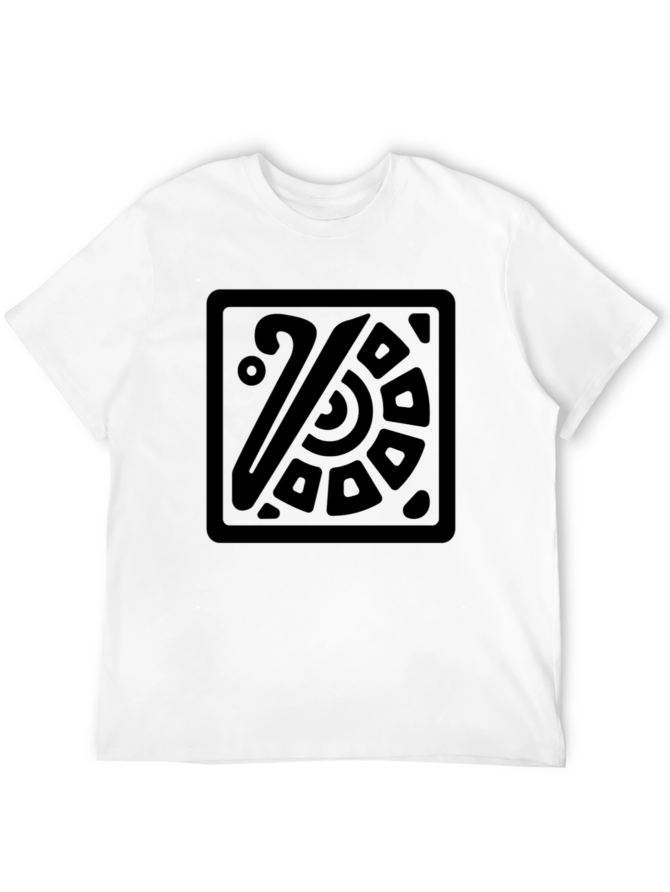 Aztec Square Graphic Black T-Shirt