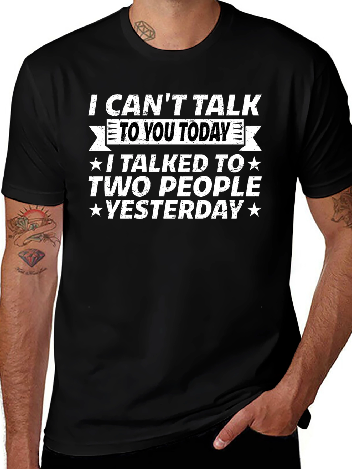 Funny I Cant Talk Today Graphic T-Shirt