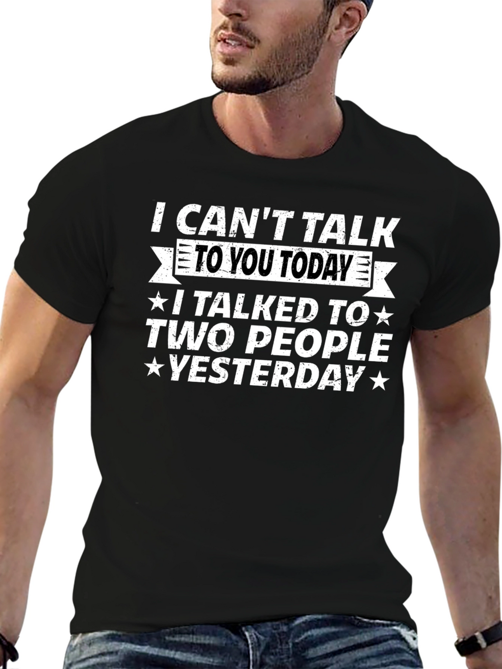 Funny I Cant Talk Today Graphic T-Shirt