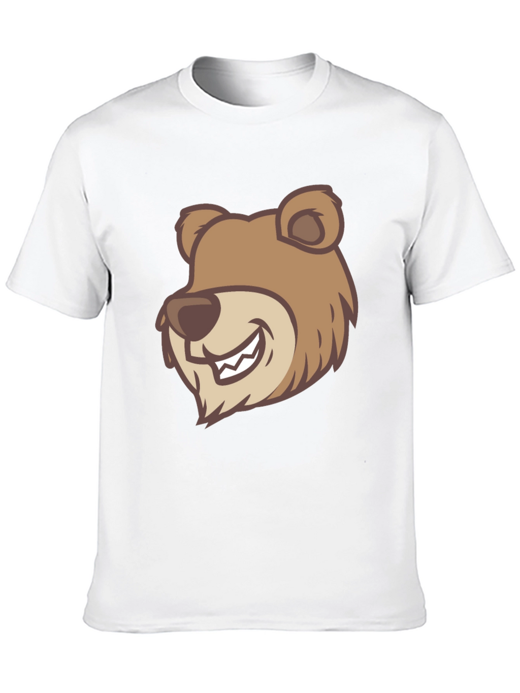 Cartoon Bear Graphic T-Shirt - Black
