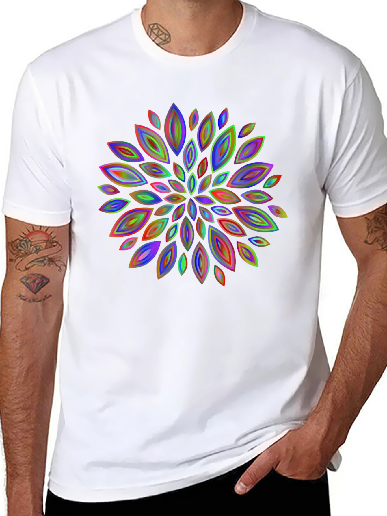 Abstract Leaf Burst Graphic Tee
