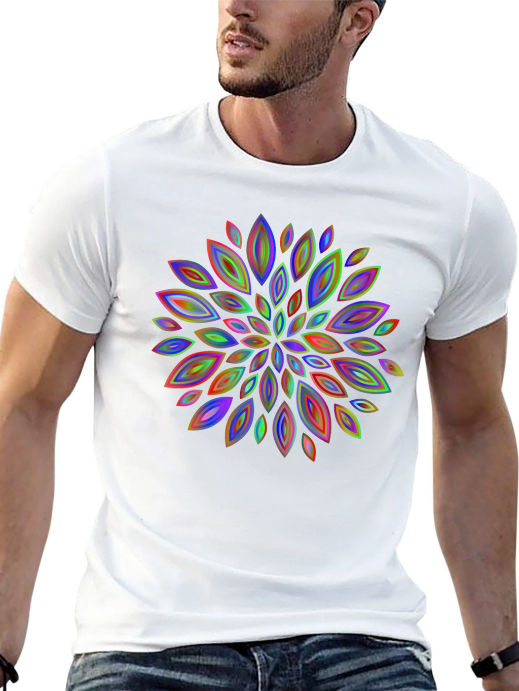 Abstract Leaf Burst Graphic Tee
