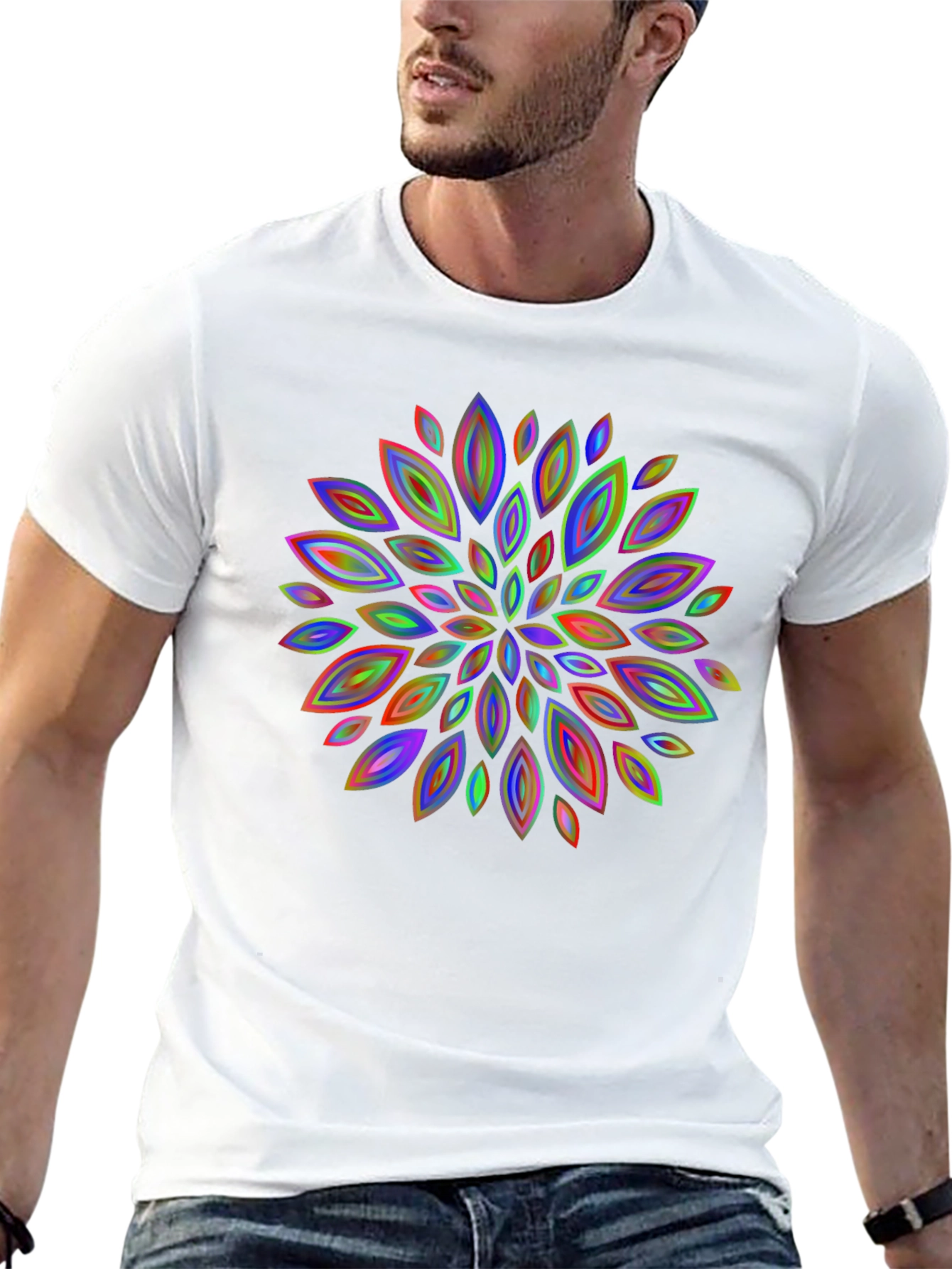 Abstract Leaf Burst Graphic Tee