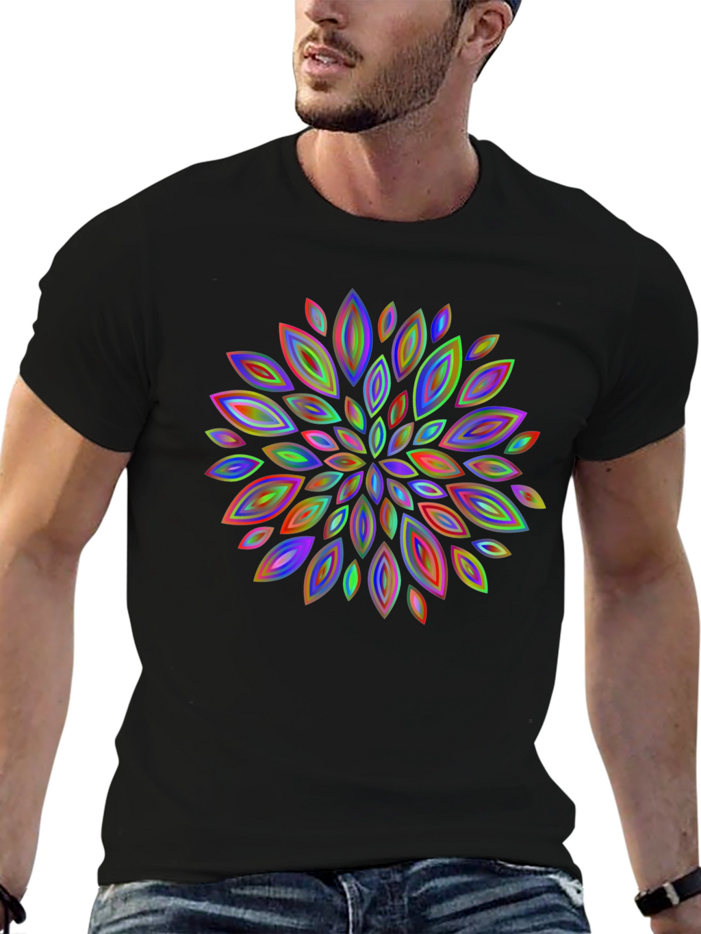 Abstract Leaf Burst Graphic Tee