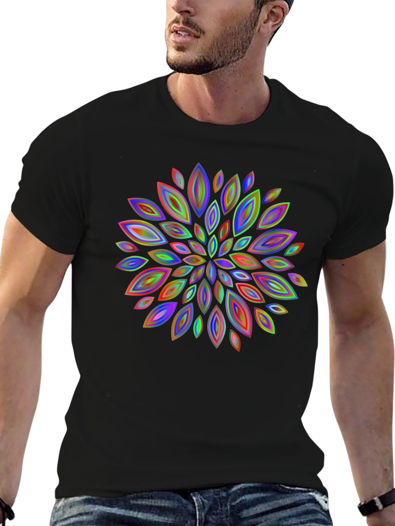 Abstract Leaf Burst Graphic Tee