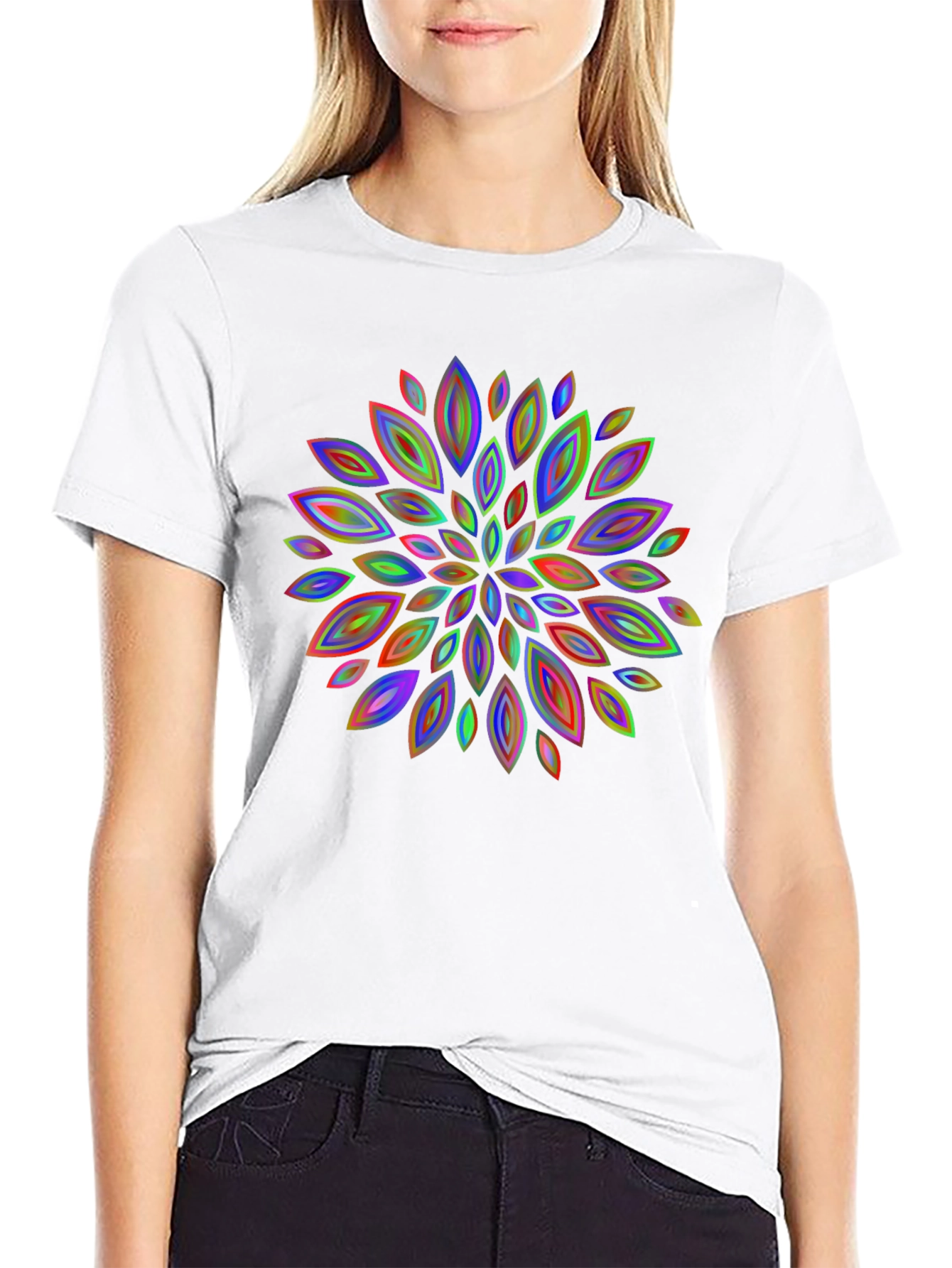 Abstract Leaf Burst Graphic Tee