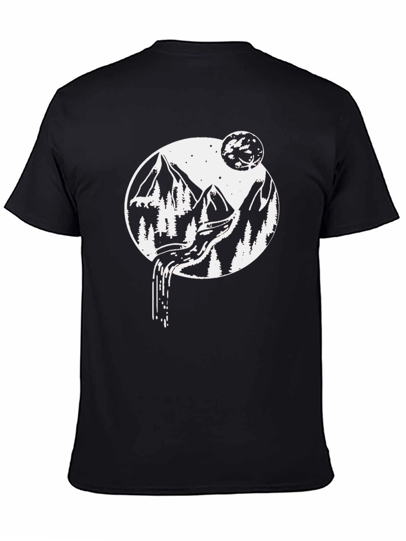 Nature Scene Graphic Tee - Mountain Moon