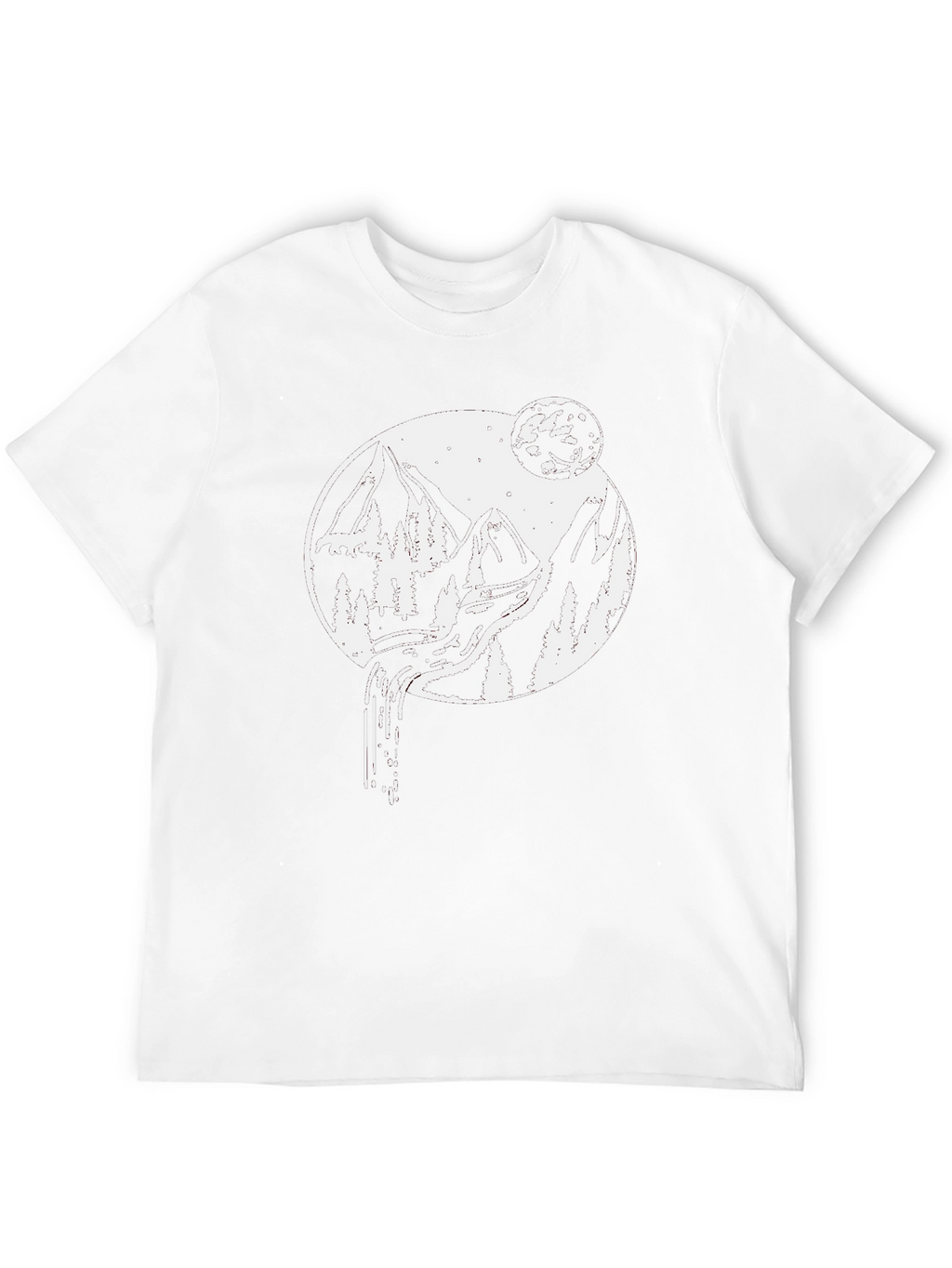 Nature Scene Graphic Tee - Mountain Moon
