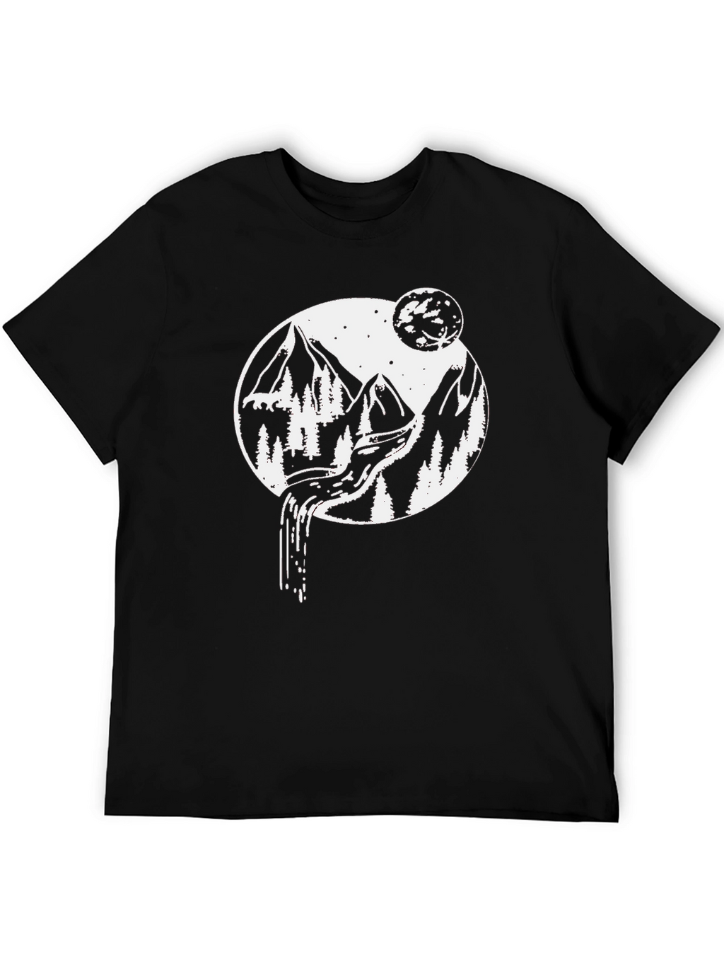 Nature Scene Graphic Tee - Mountain Moon