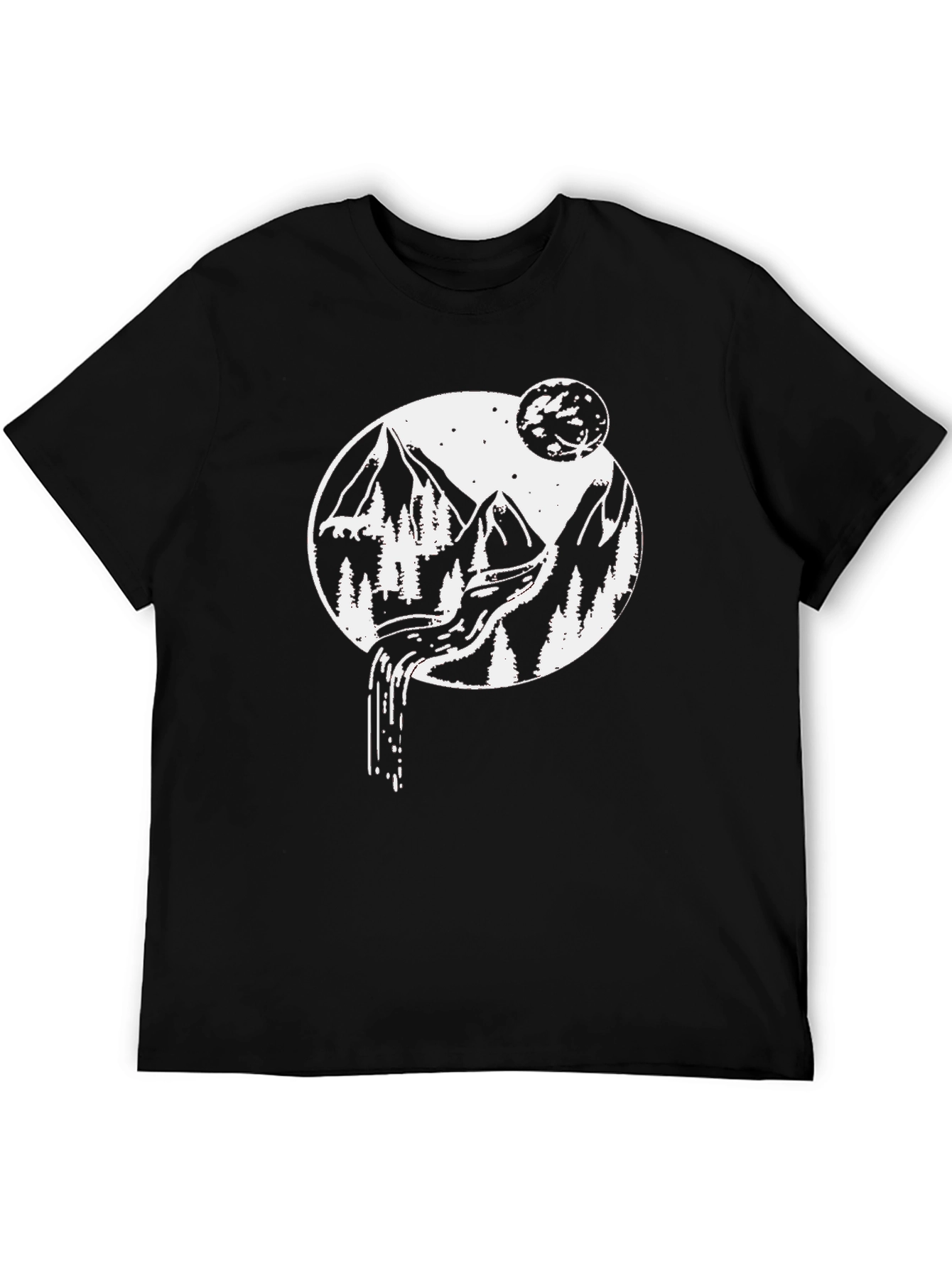 Nature Scene Graphic Tee - Mountain Moon
