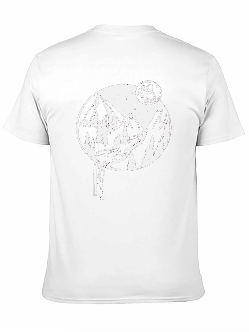 Nature Scene Graphic Tee - Mountain Moon