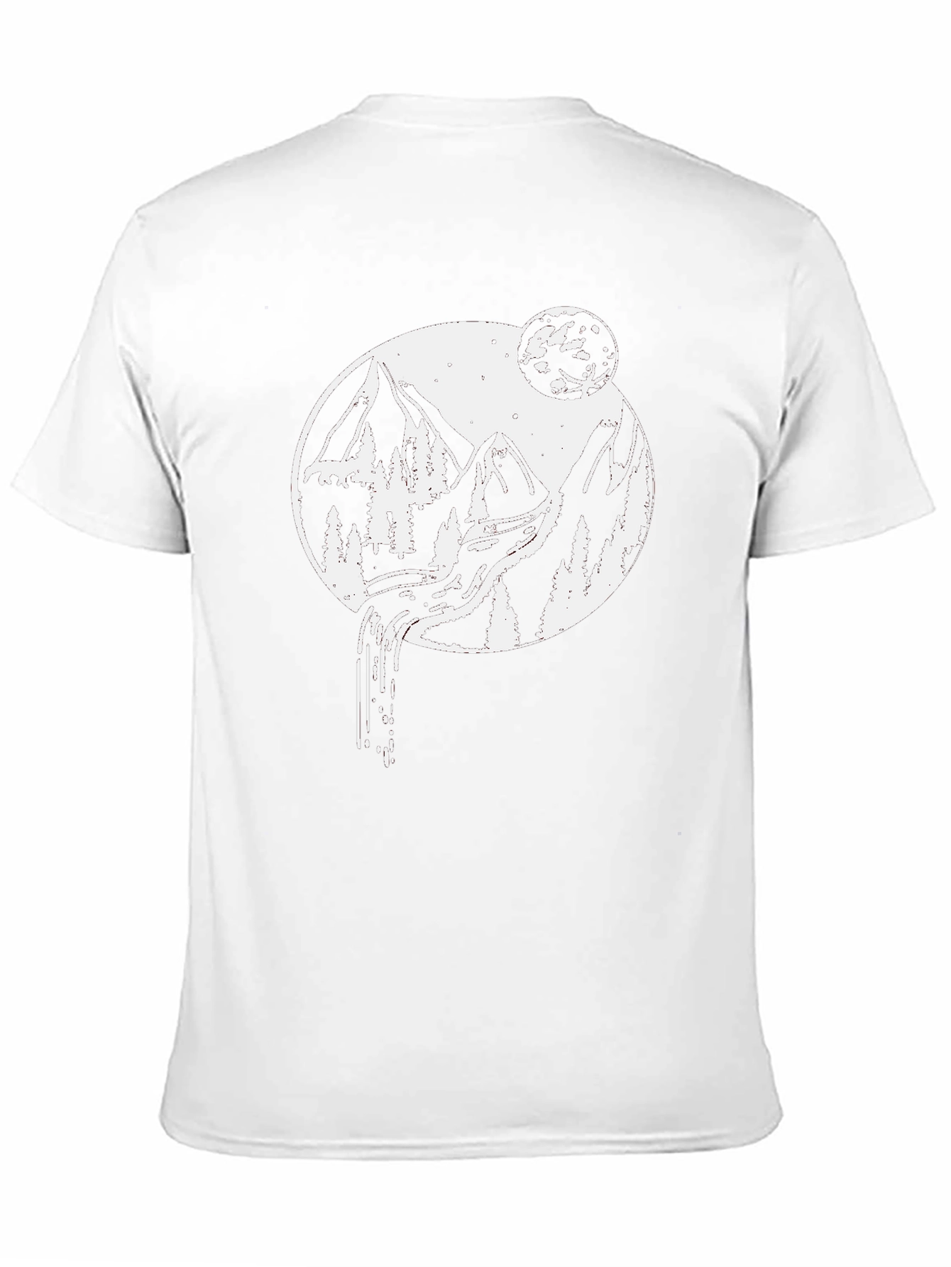 Nature Scene Graphic Tee - Mountain Moon