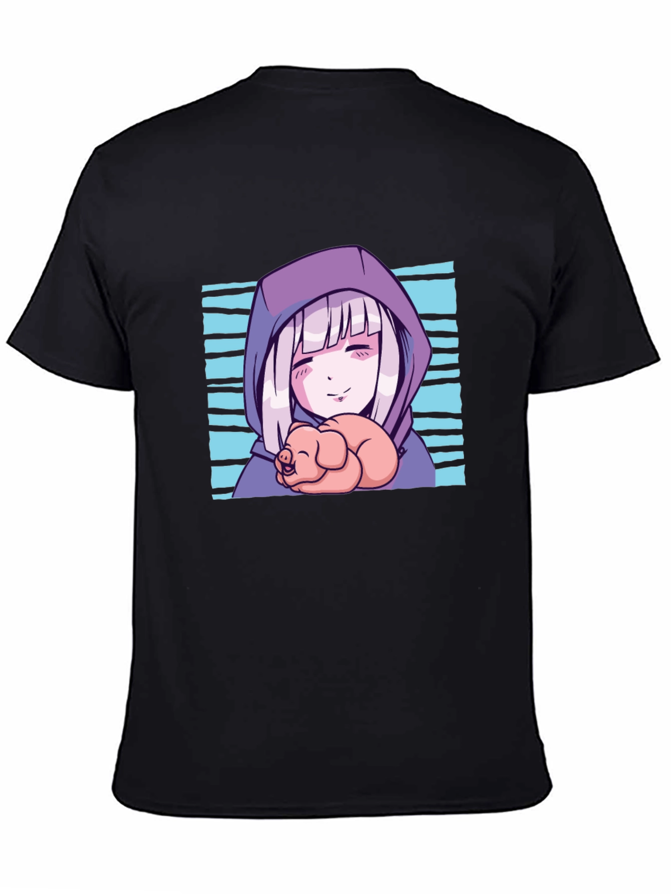 Anime Girl Piglet Graphic T-Shirt