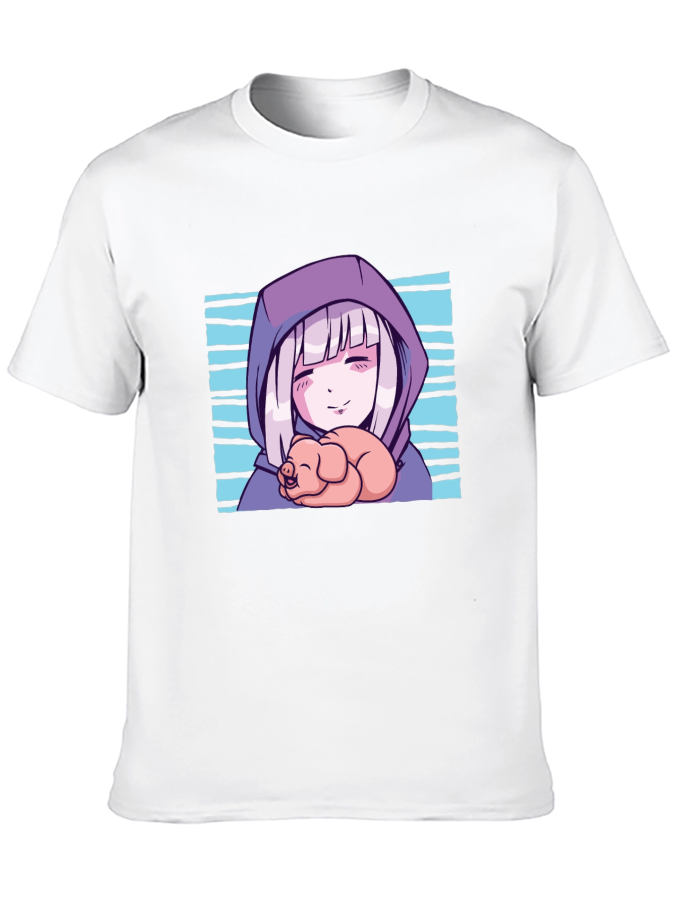 Anime Girl Piglet Graphic T-Shirt