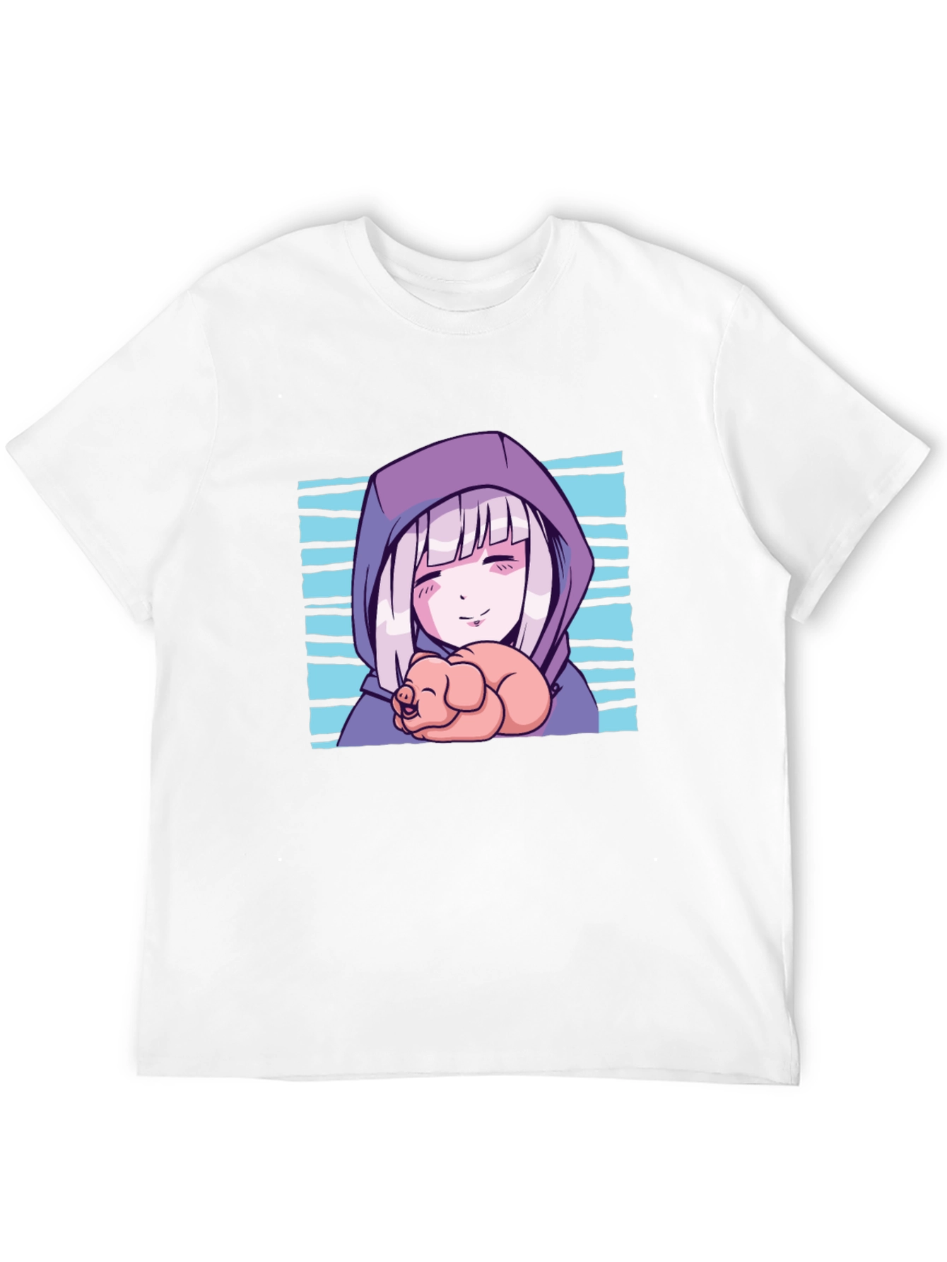 Anime Girl Piglet Graphic T-Shirt