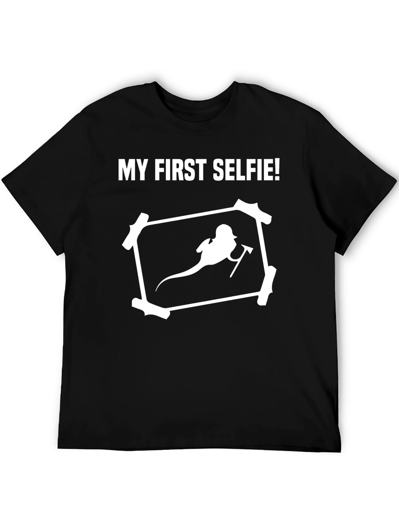 Funny My First Selfie Graphic Tee Shirt
