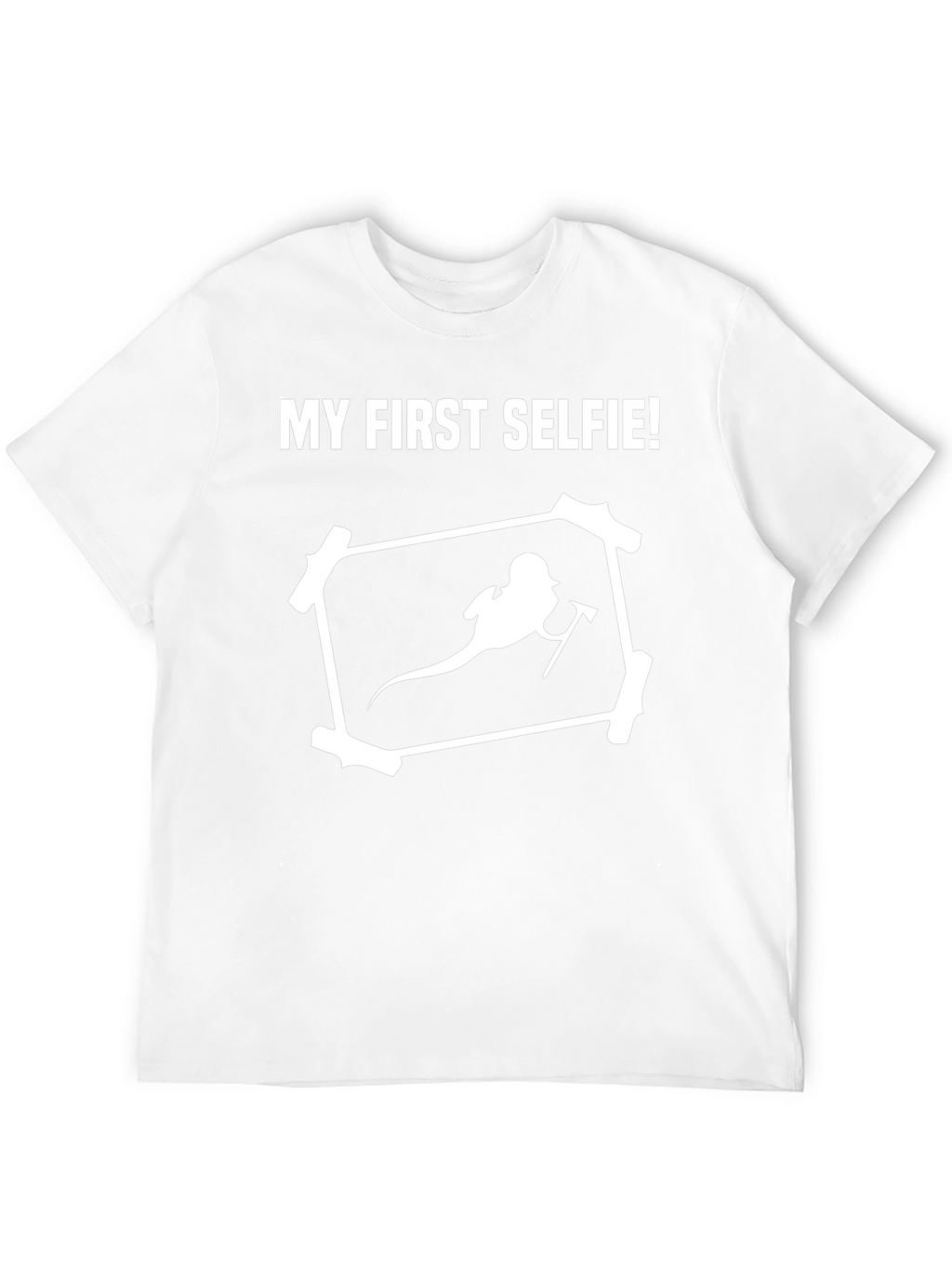 Funny My First Selfie Graphic Tee Shirt