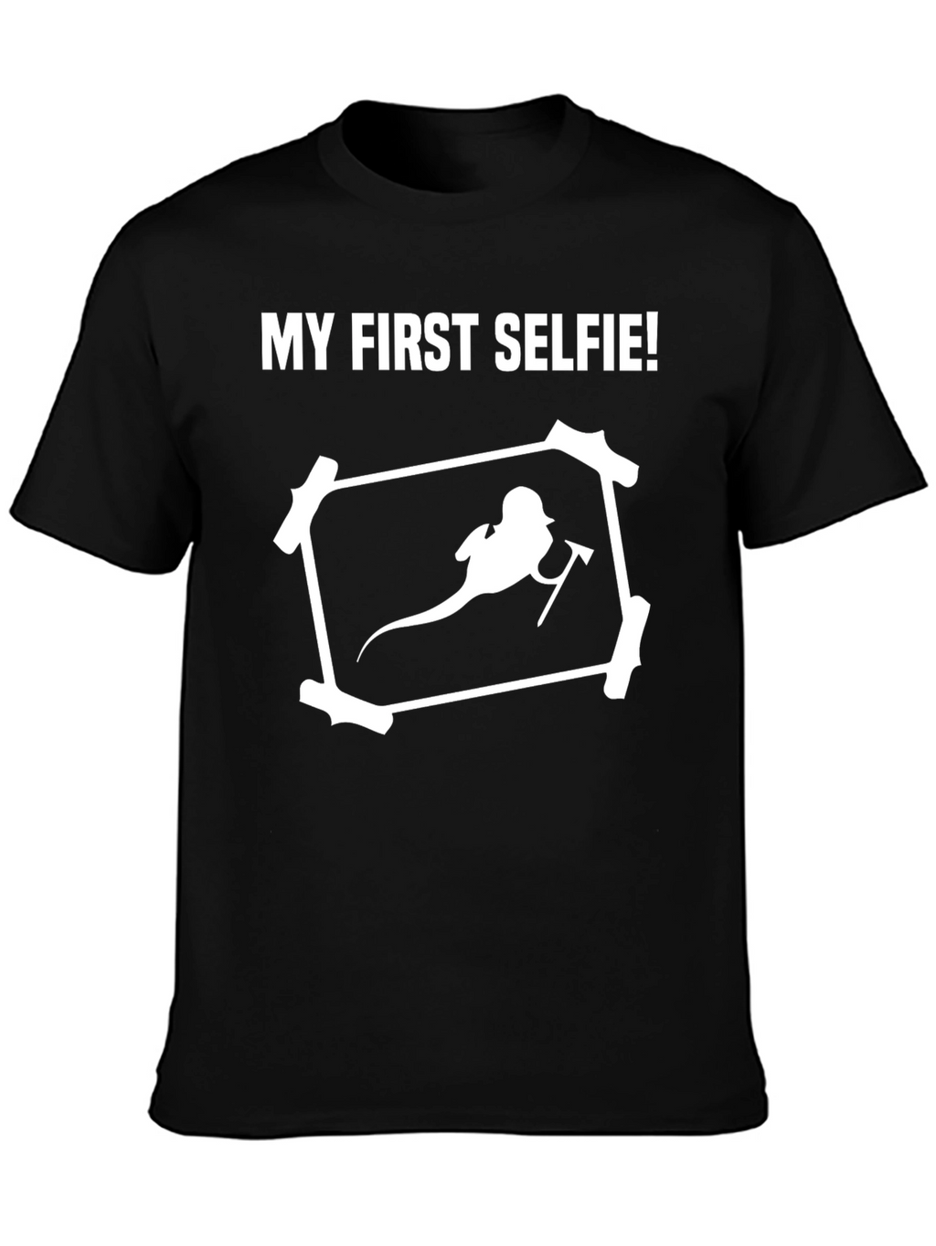 Funny My First Selfie Graphic Tee Shirt
