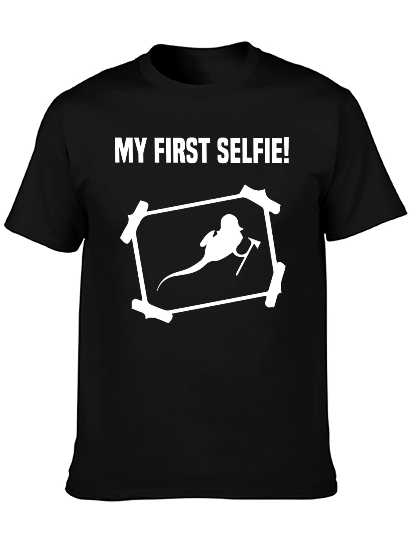 Funny My First Selfie Graphic Tee Shirt