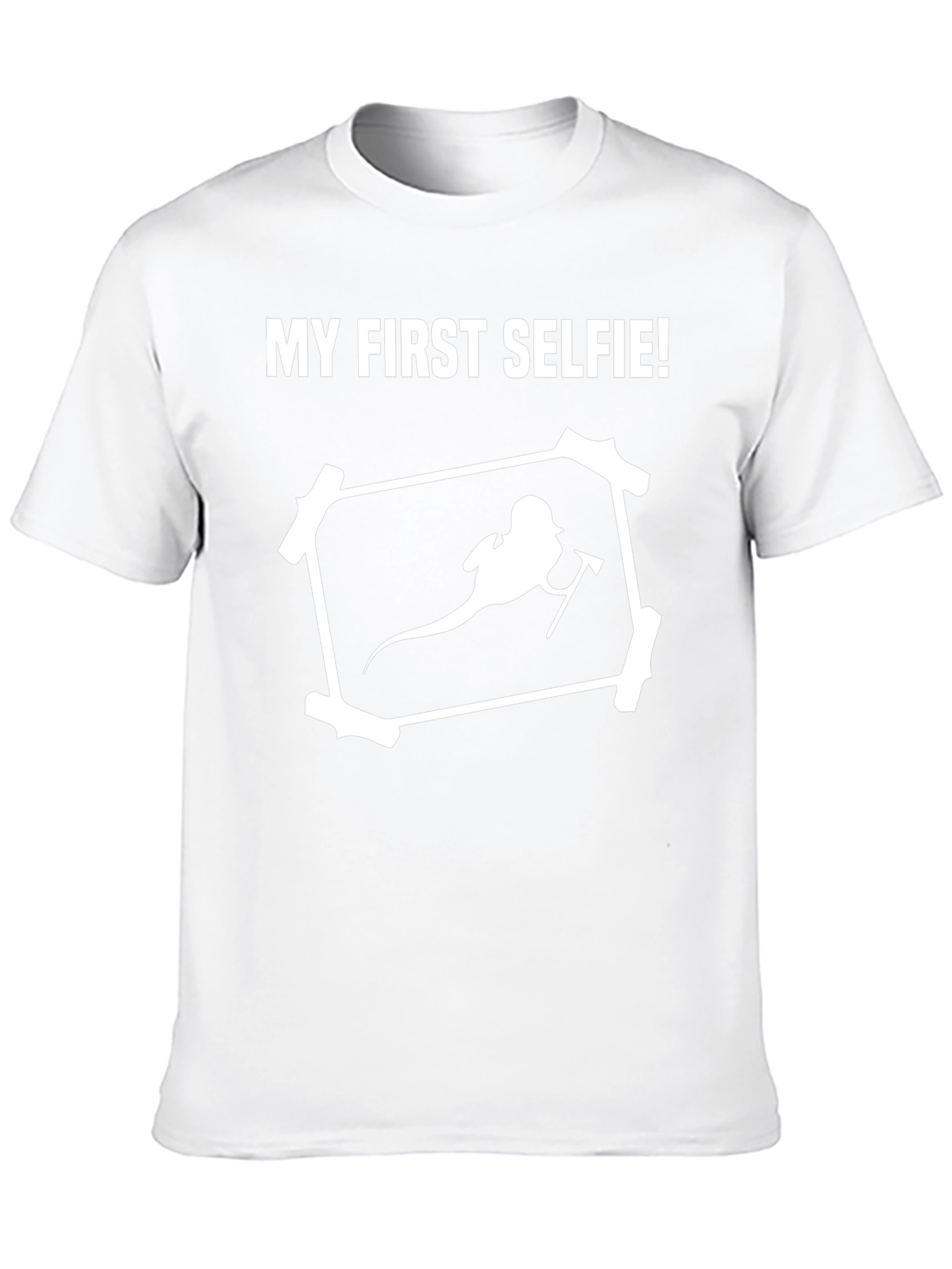Funny My First Selfie Graphic Tee Shirt