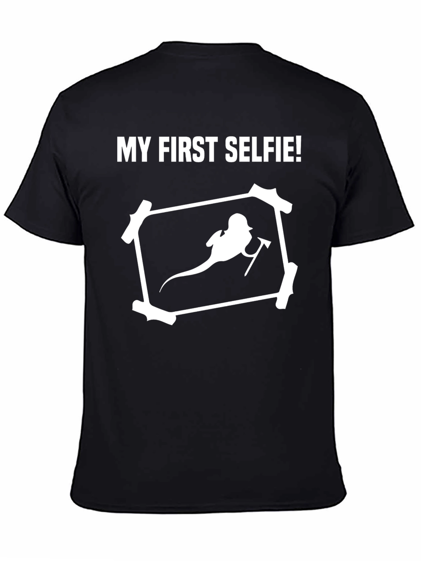 Funny My First Selfie Graphic Tee Shirt