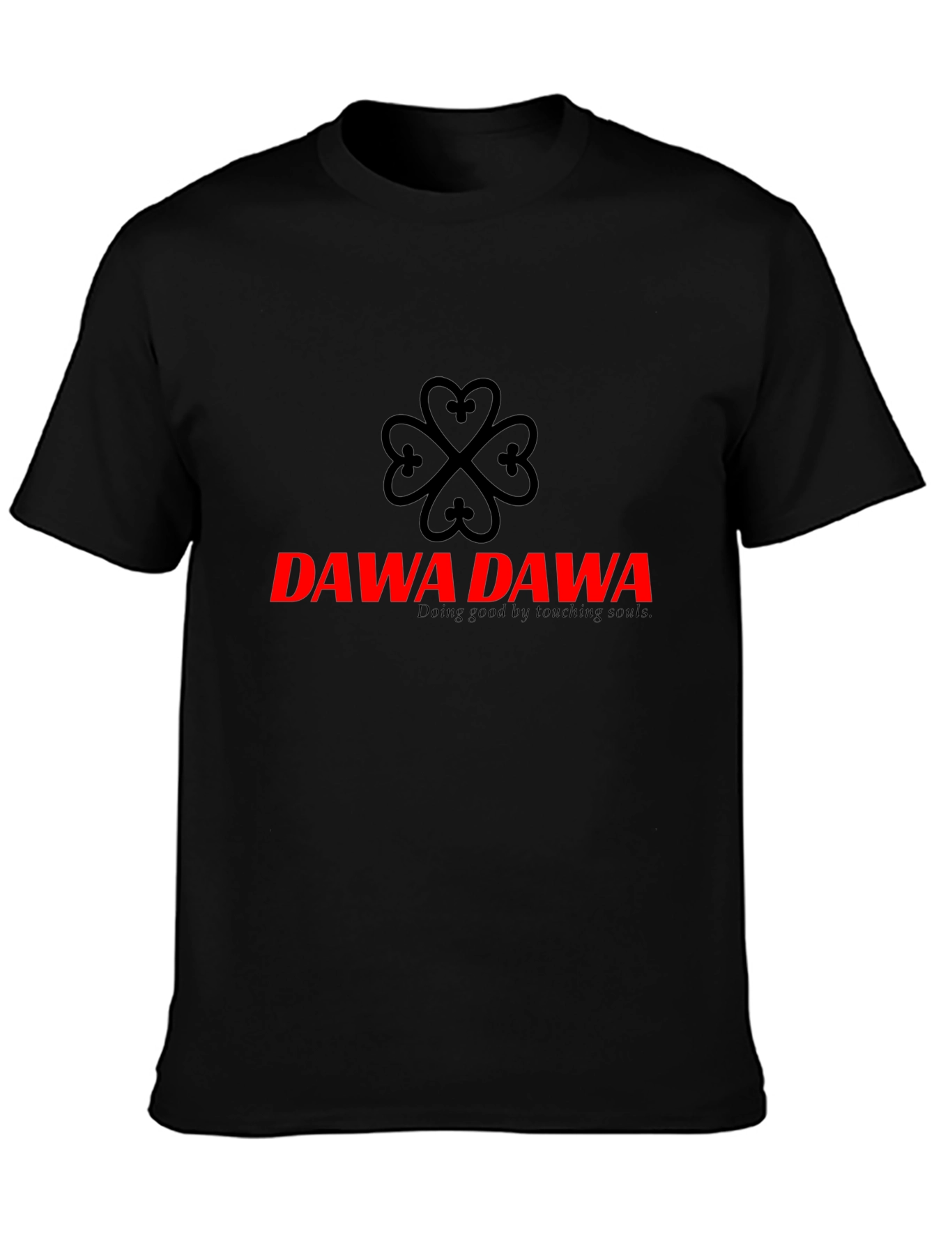 DAWA DAWA Black T-Shirt - Doing Good by Touching Souls