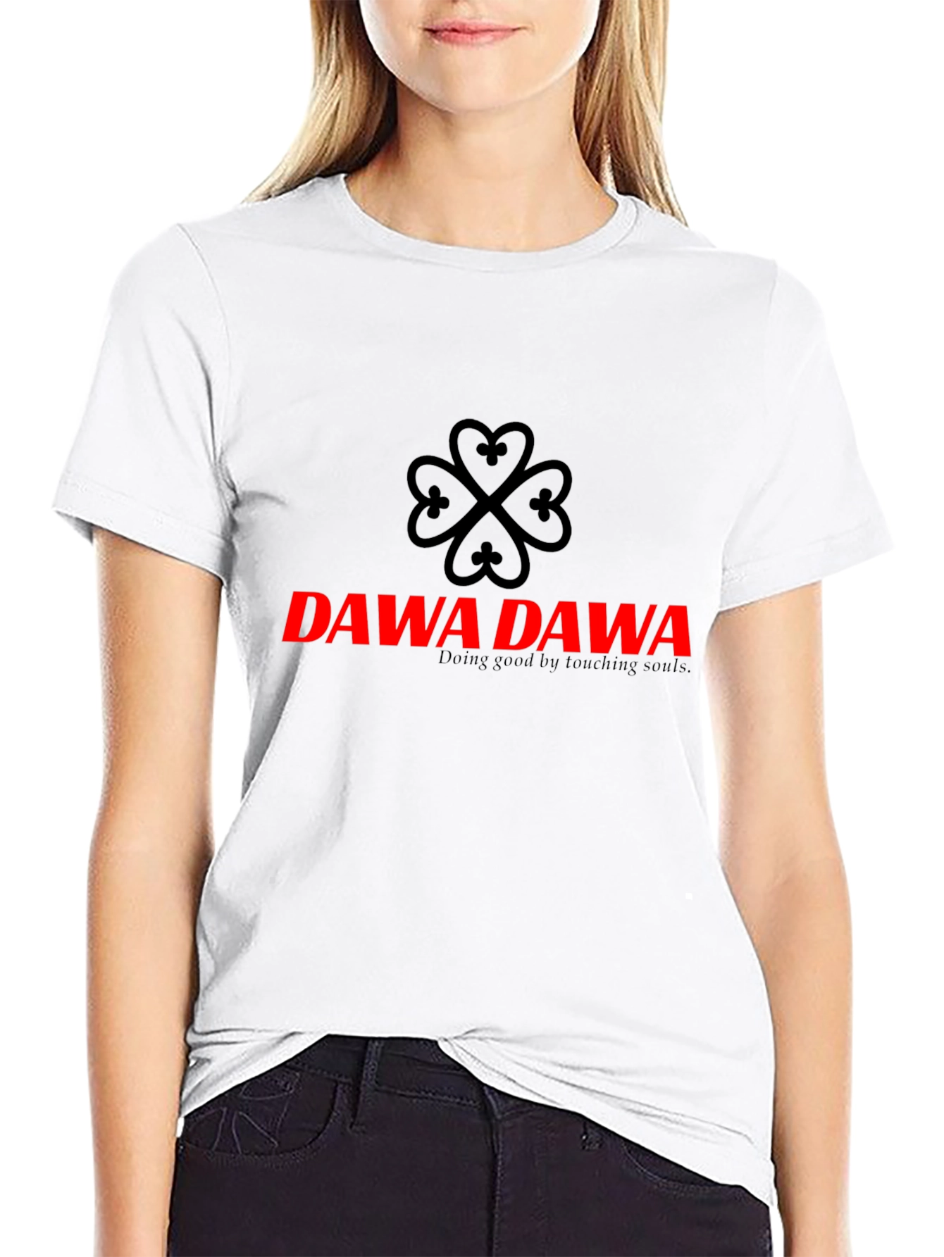 DAWA DAWA Black T-Shirt - Doing Good by Touching Souls