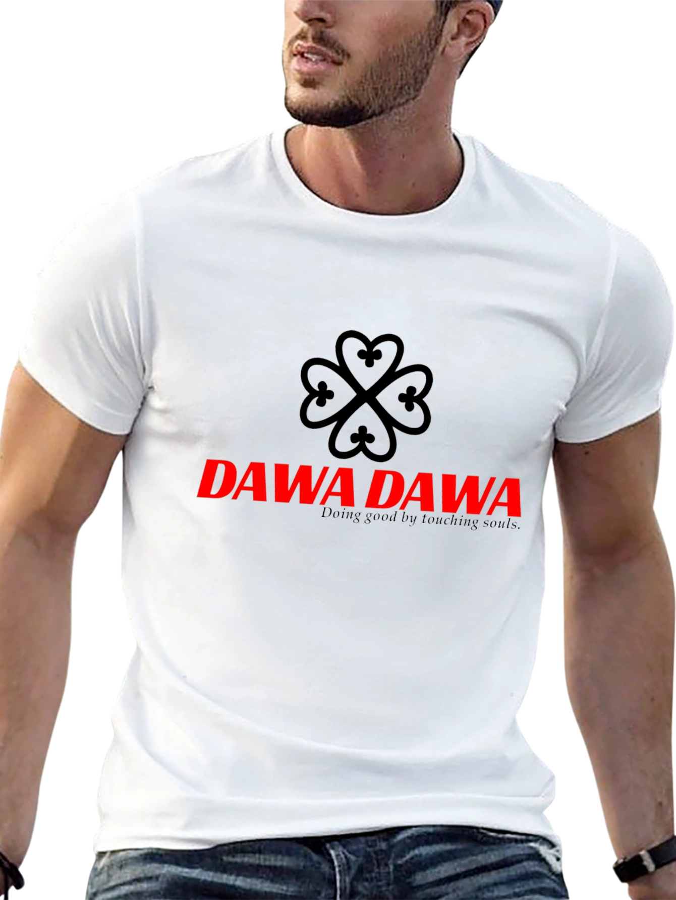 DAWA DAWA Black T-Shirt - Doing Good by Touching Souls