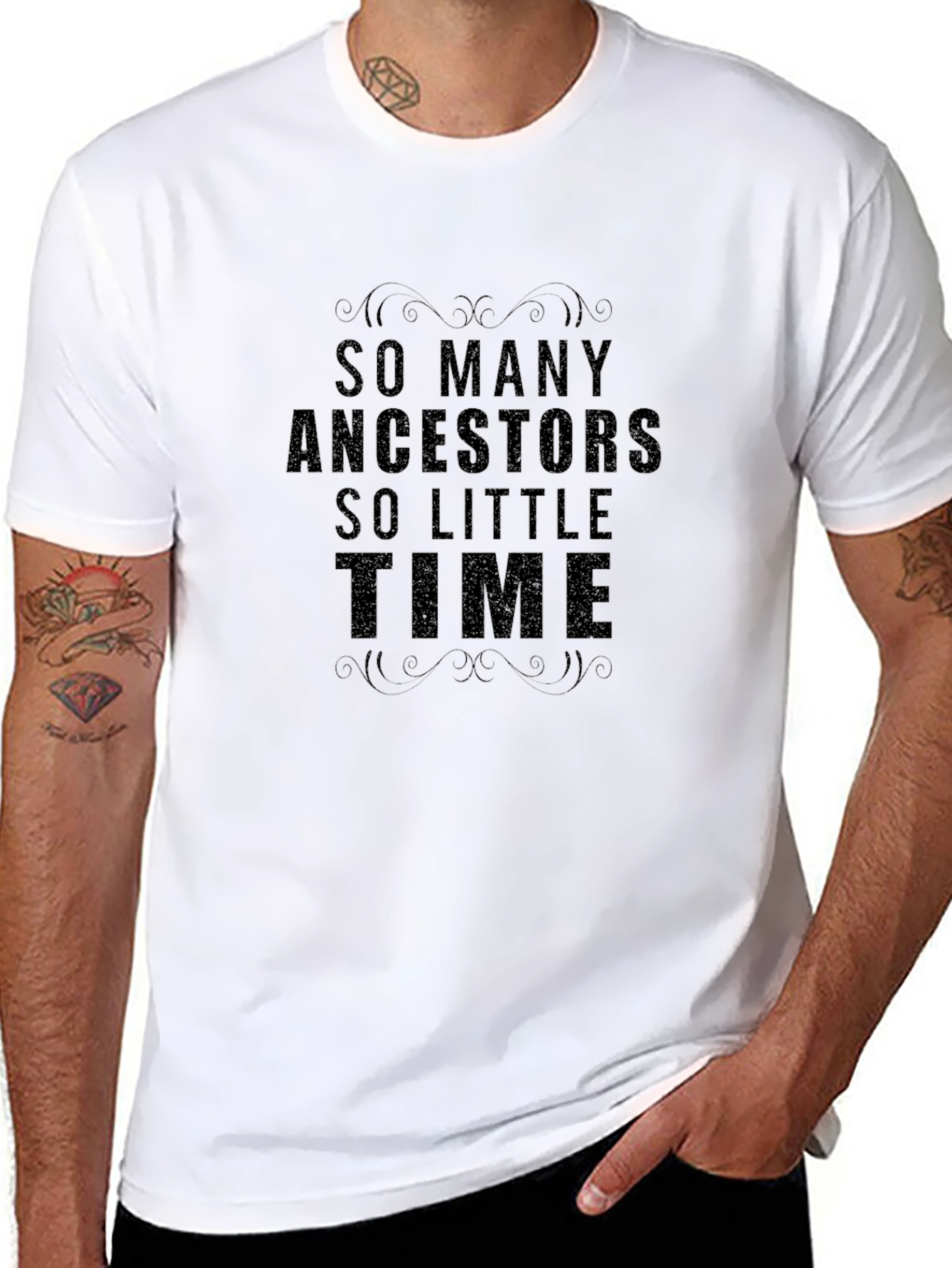 Ancestors So Little Time Black T-Shirt