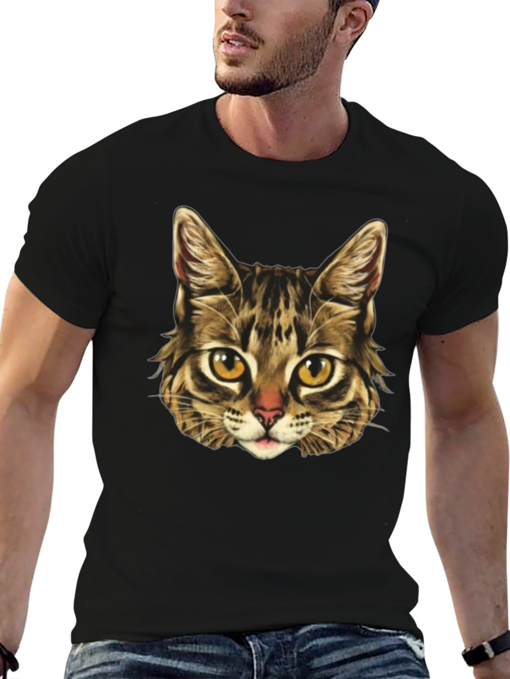 Cool Cat Graphic Print Mens T-Shirt