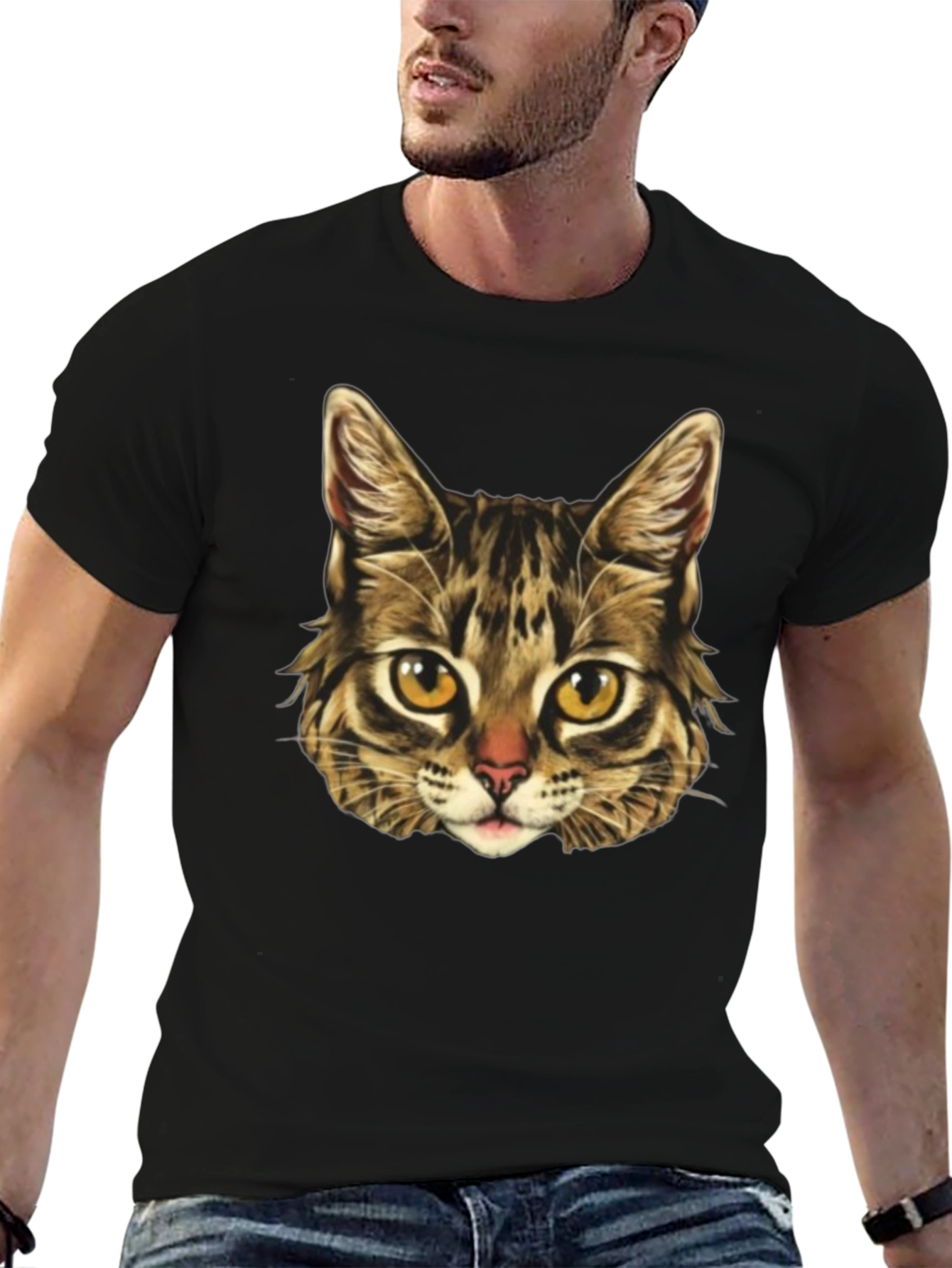 Cool Cat Graphic Print Mens T-Shirt