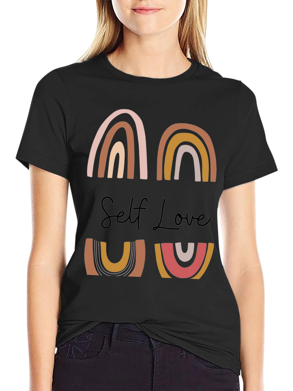 Self Love Graphic Tee - Rainbow Design