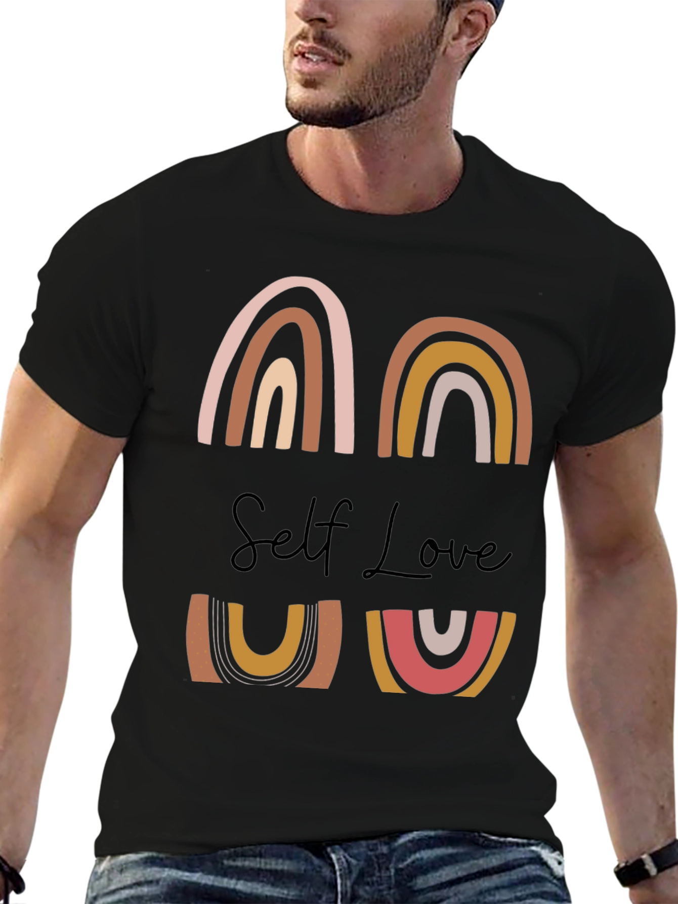 Self Love Graphic Tee - Rainbow Design
