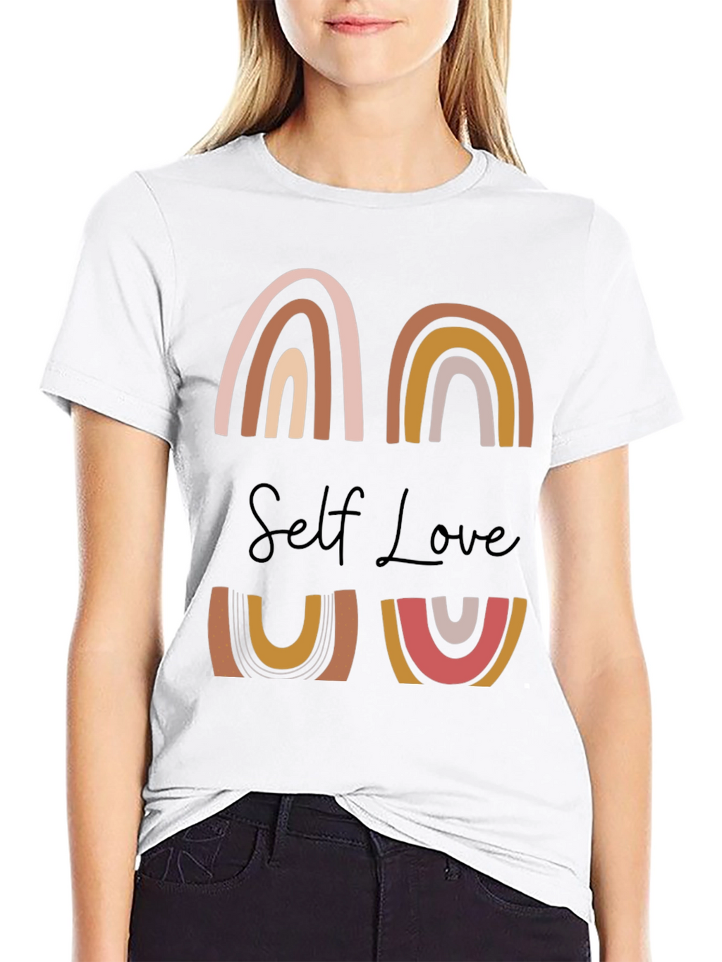 Self Love Graphic Tee - Rainbow Design