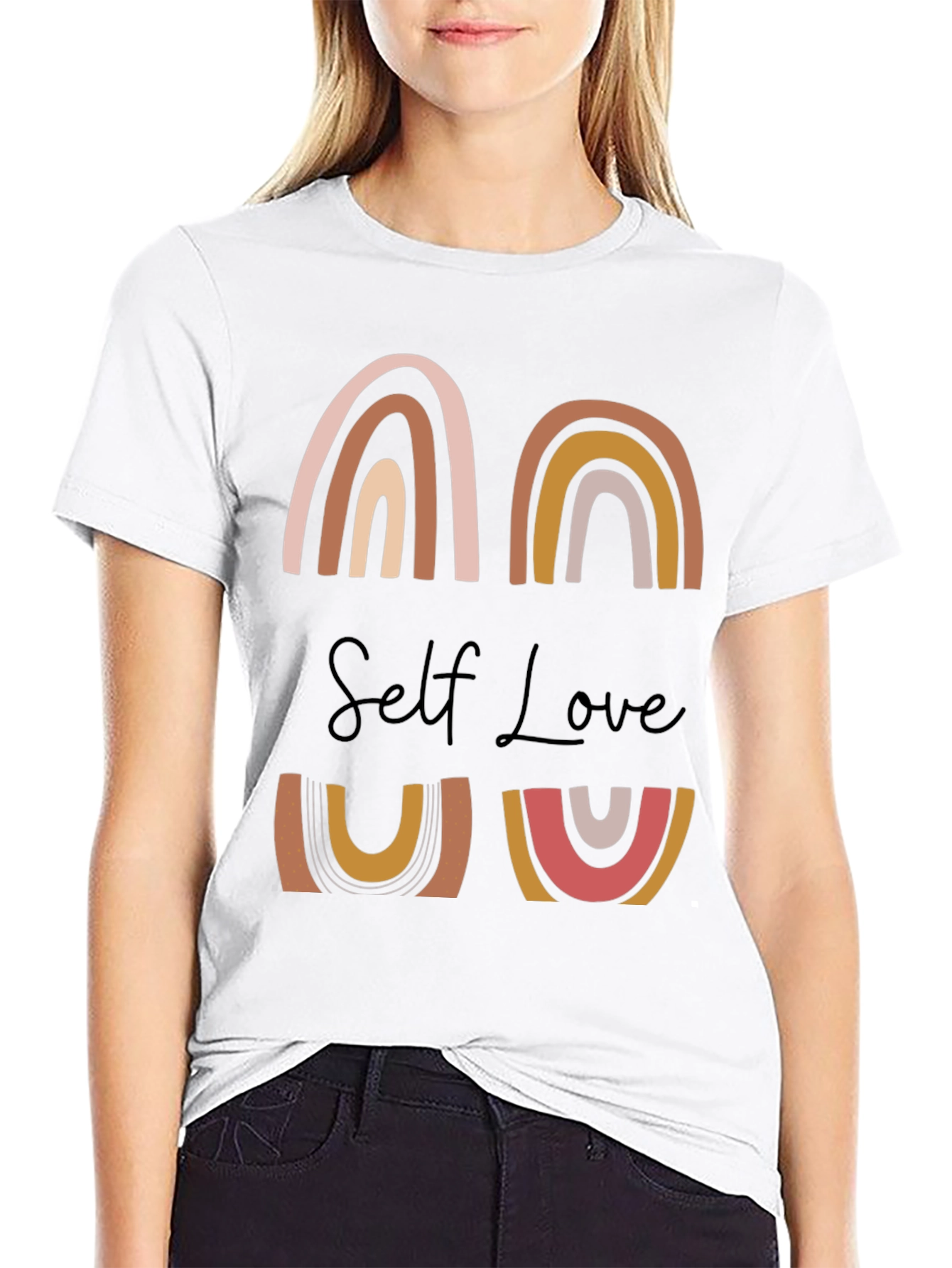 Self Love Graphic Tee - Rainbow Design