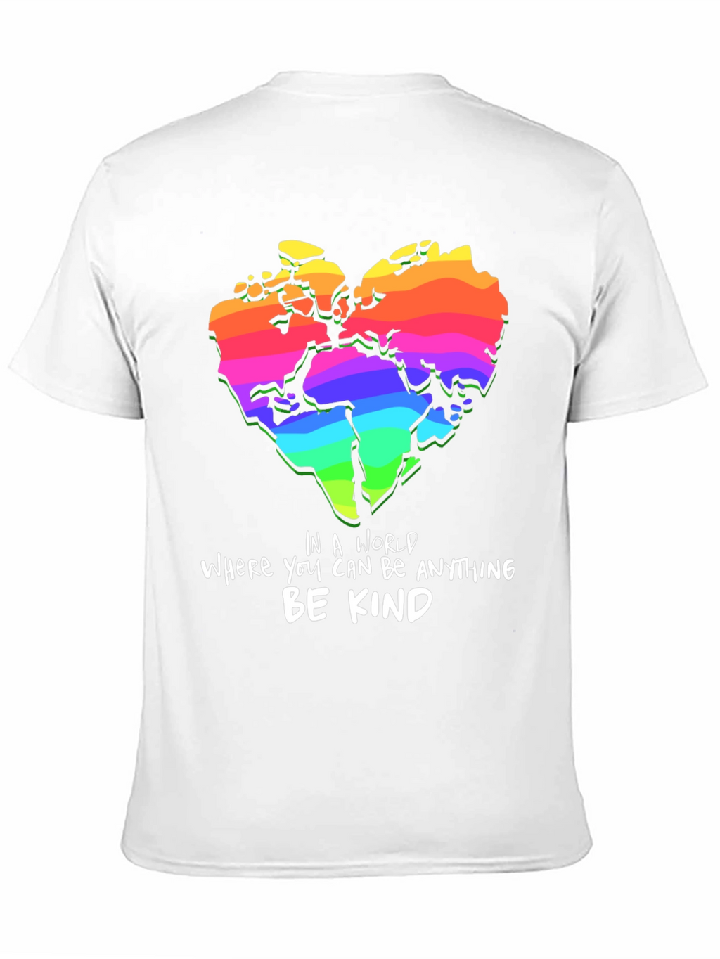 Be Kind Rainbow World Heart T-Shirt