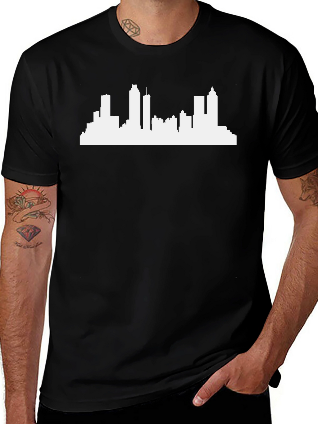 Cityscape Graphic Tee - Black