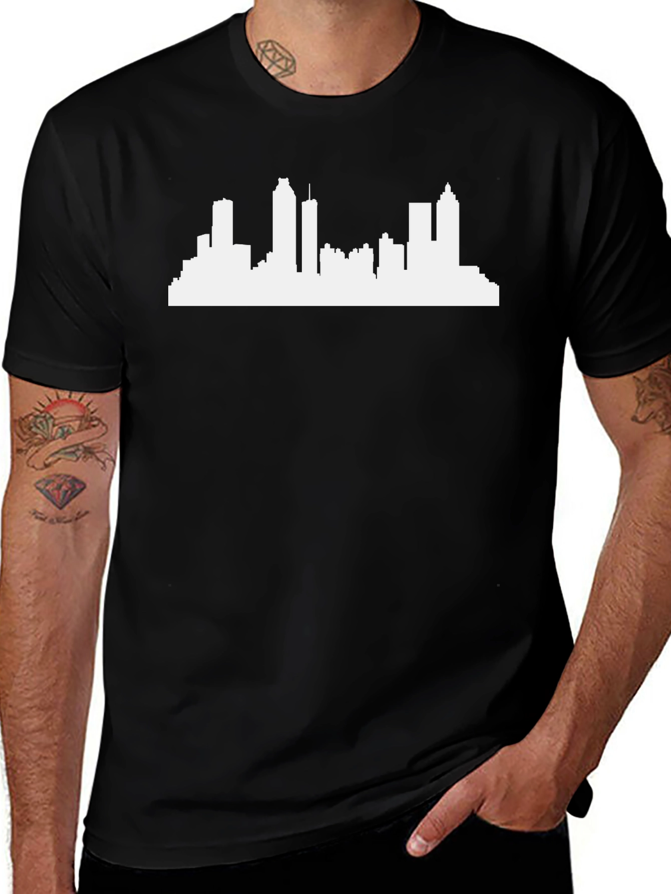 Cityscape Graphic Tee - Black