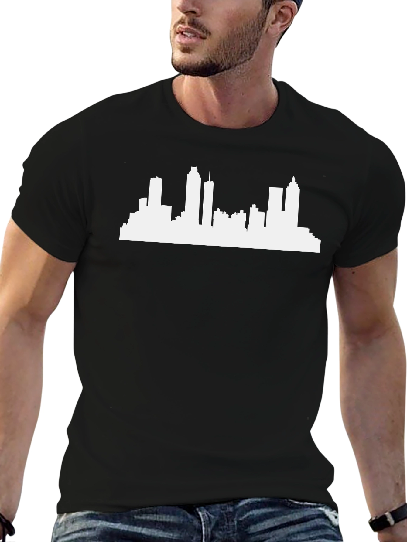 Cityscape Graphic Tee - Black