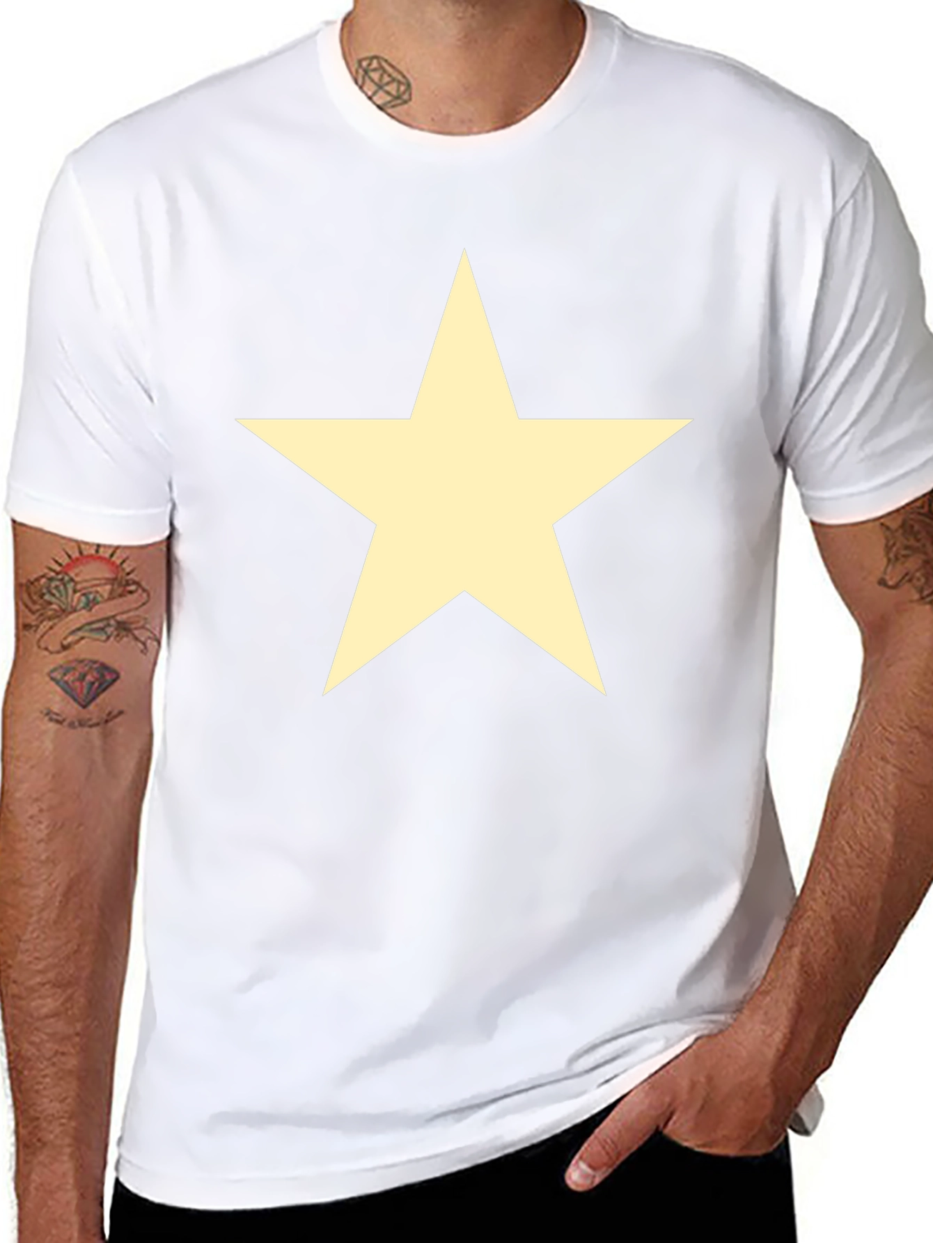 Black Star Graphic Tee - Casual Style