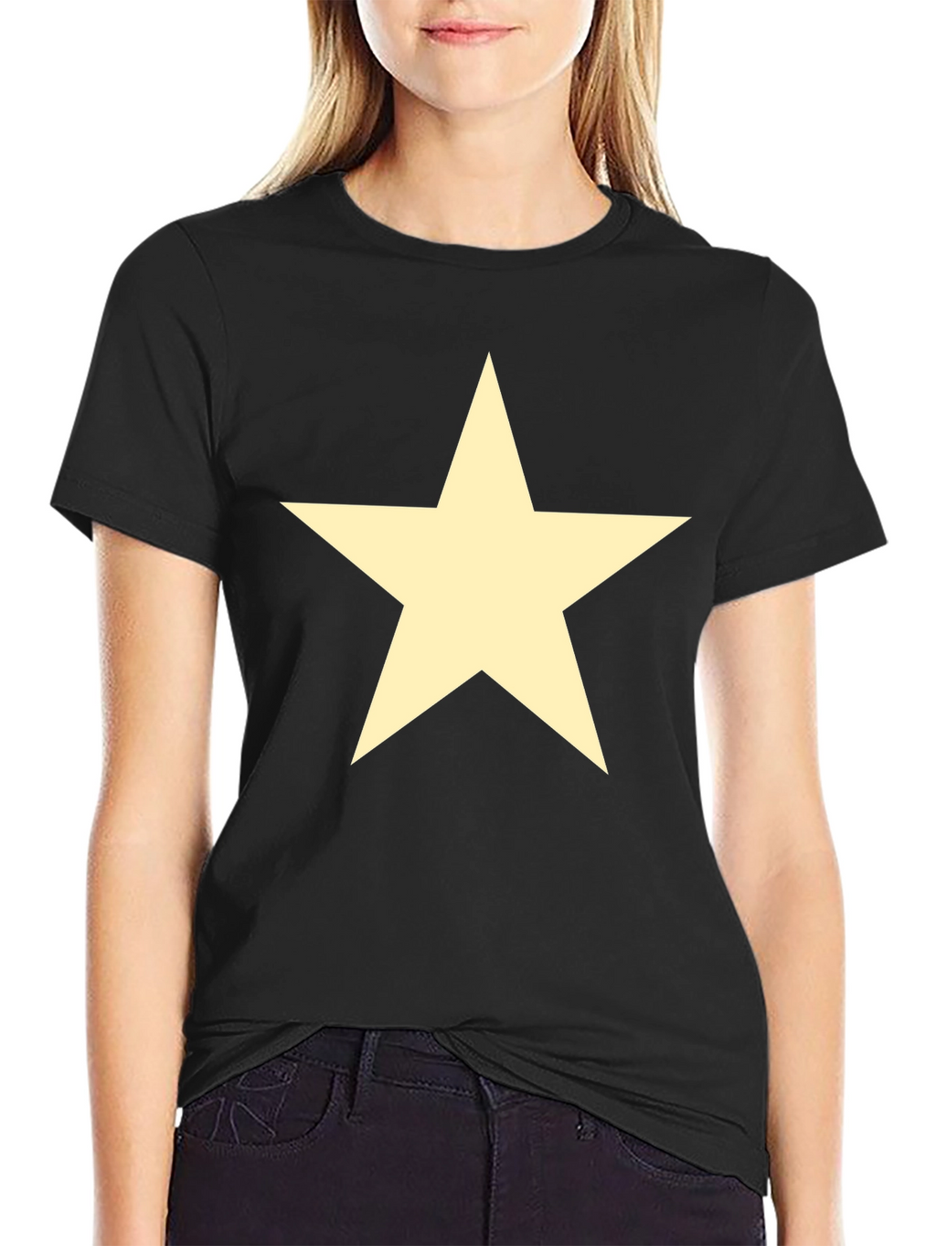 Black Star Graphic Tee - Casual Style