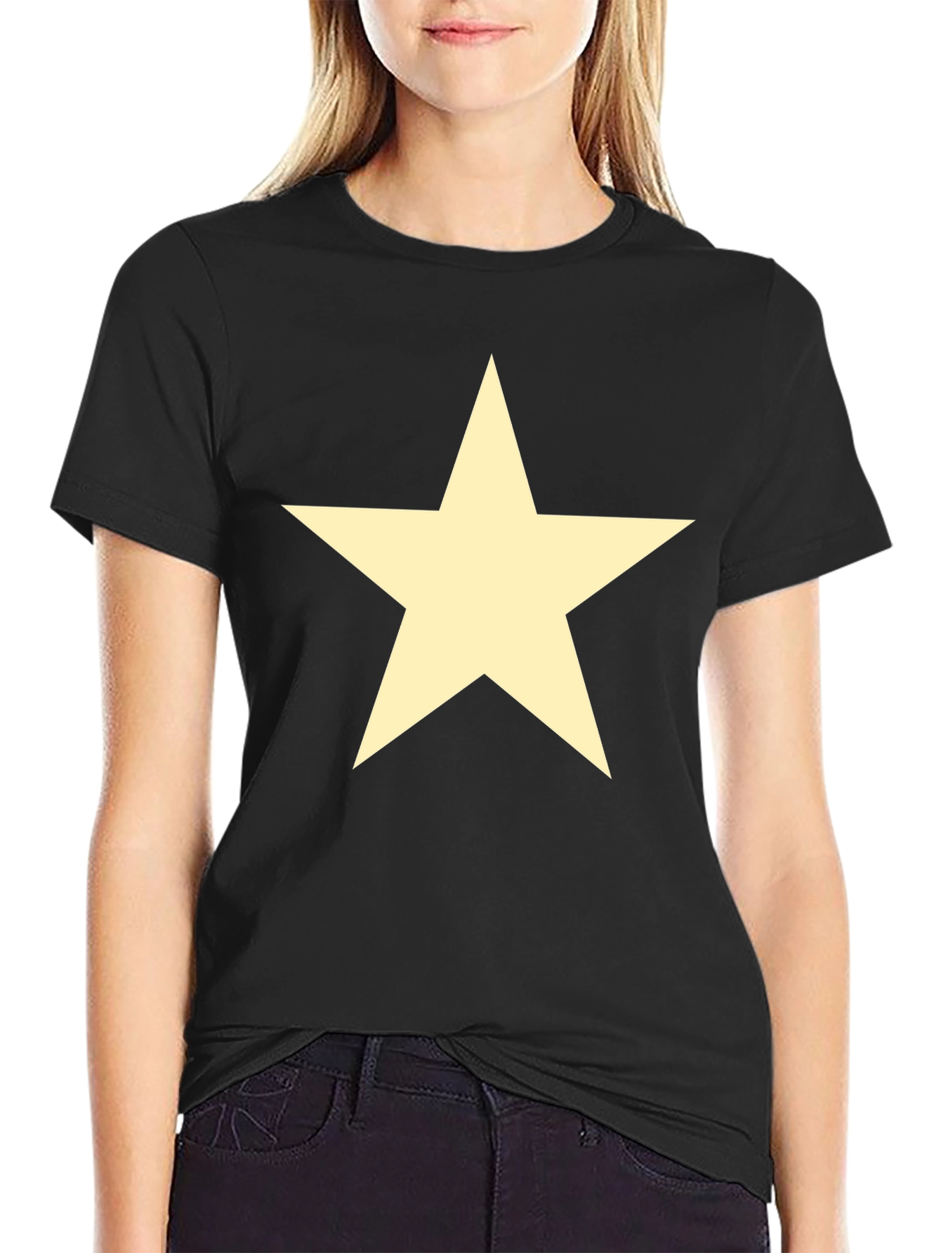 Black Star Graphic Tee - Casual Style
