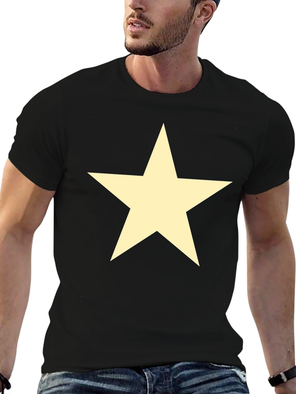 Black Star Graphic Tee - Casual Style