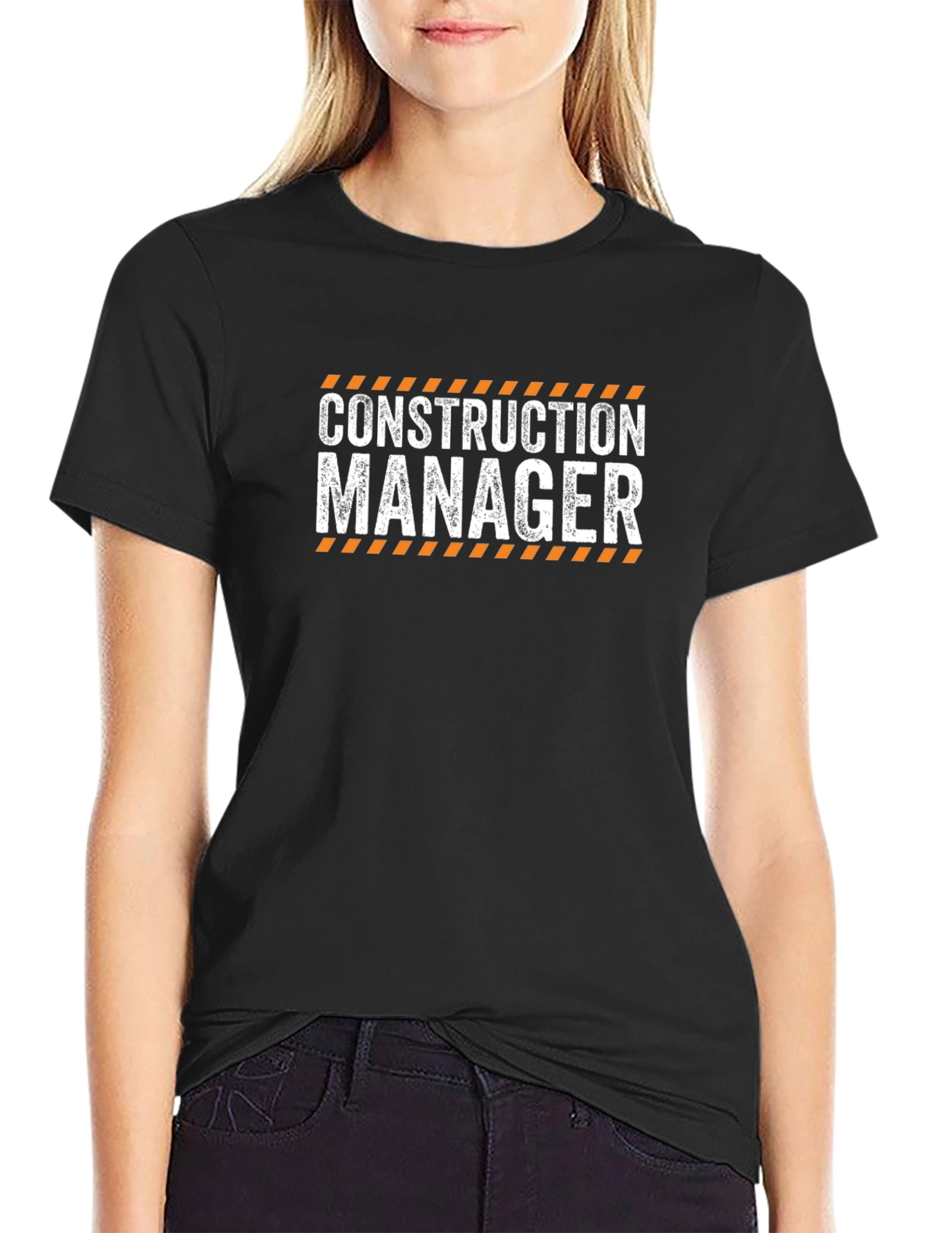 Construction Manager Graphic Tee -  Black Short Sleeve