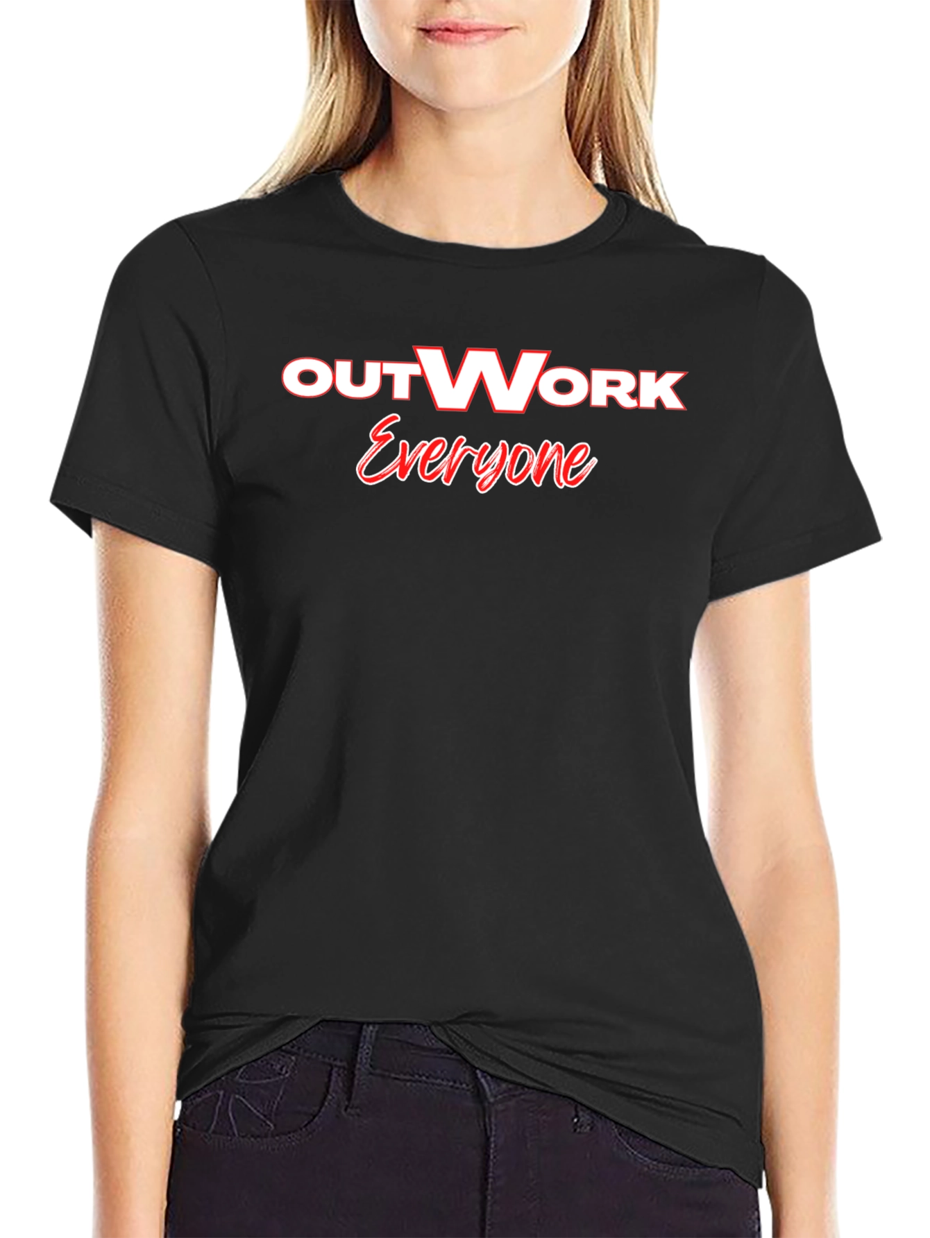 Outwork Everyone Graphic Tee - Motivational Black T-Shirt
