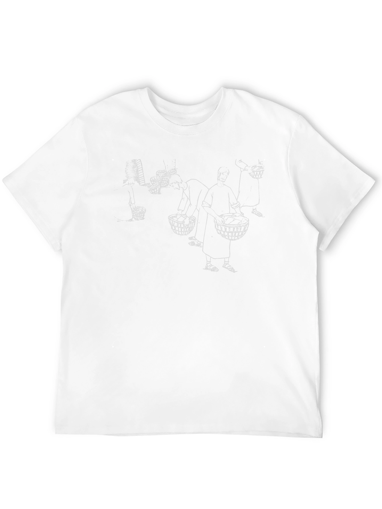 Unique Black T-Shirt with Hand-Drawn Illustration