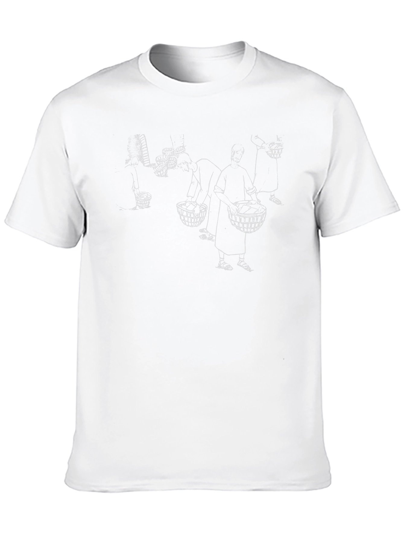 Unique Black T-Shirt with Hand-Drawn Illustration