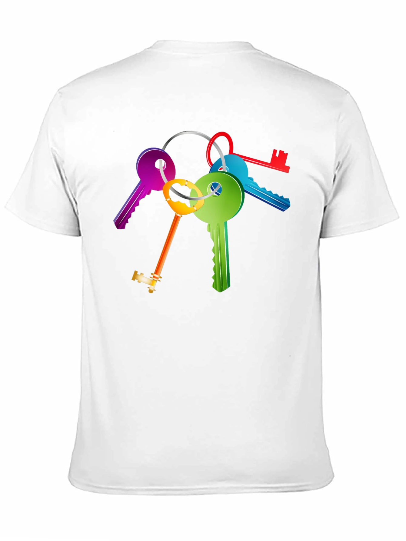 Colorful Keys Graphic Tee - Unique Design